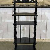 Napoleon III music cabinet, late 19th century, in blackened wood