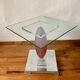 Selette table d’appoint design verre roche bobois