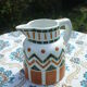 Longwy décor art deco 1930s earthenware pitcher
