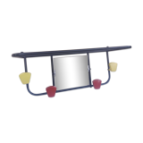 Wall coat holder with mirror
