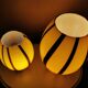 Set of 2 Italian lamps in Volux glass, 80s