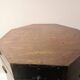 Octagonal wooden chest with metal ornaments from Asia
