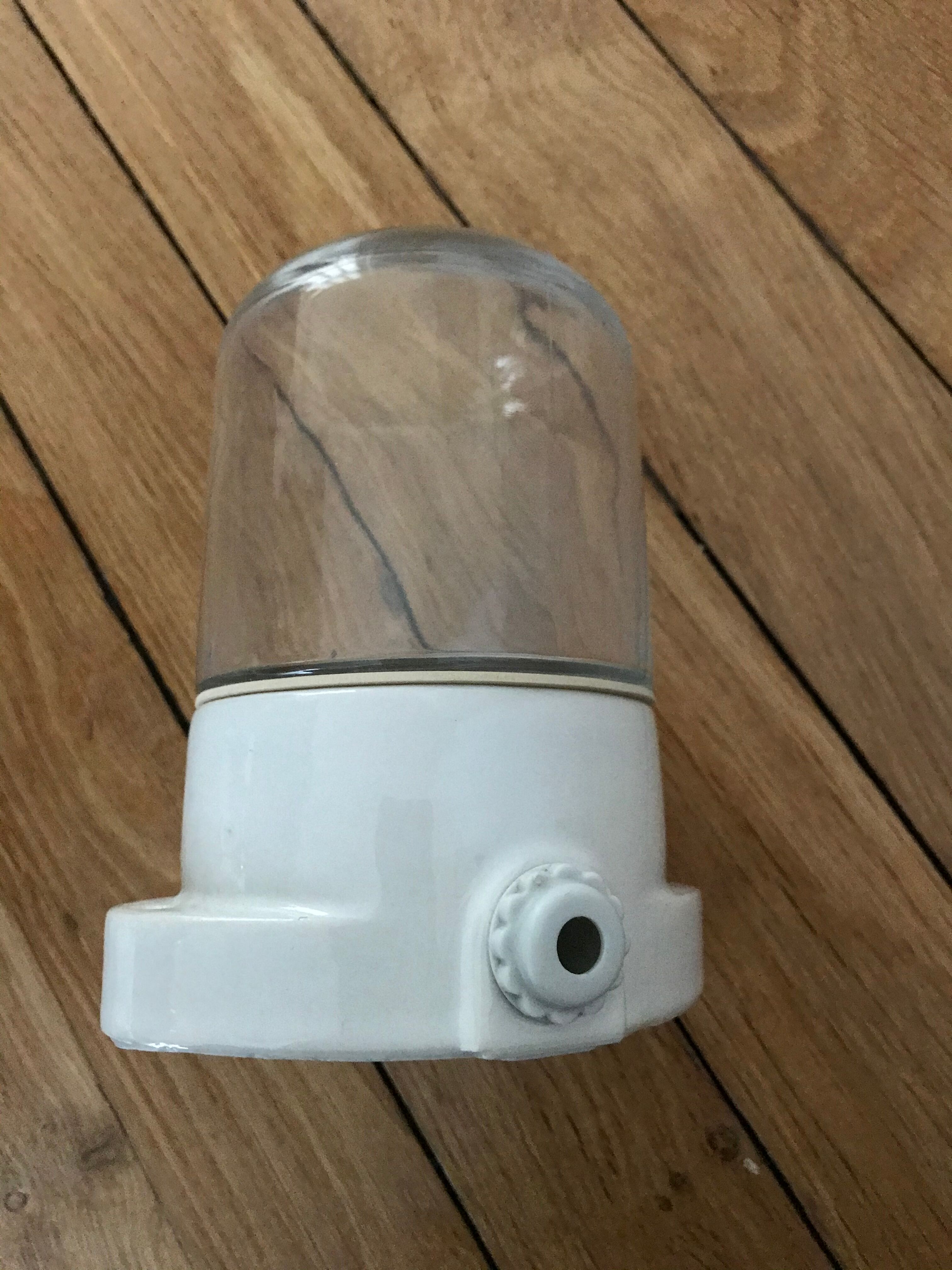 Porcelain and glass sconce