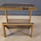 Brass magazine rack by Belgochrom, 1970s