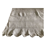 Couvre lit à crochet en coton blanc à losanges dans carrés
