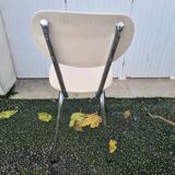 3 white vinyl chairs from 1970