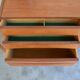 Symmetrical Danish teak sideboard 221cm