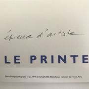 Lithograph N°37, Le Printemps des poètes, 2005