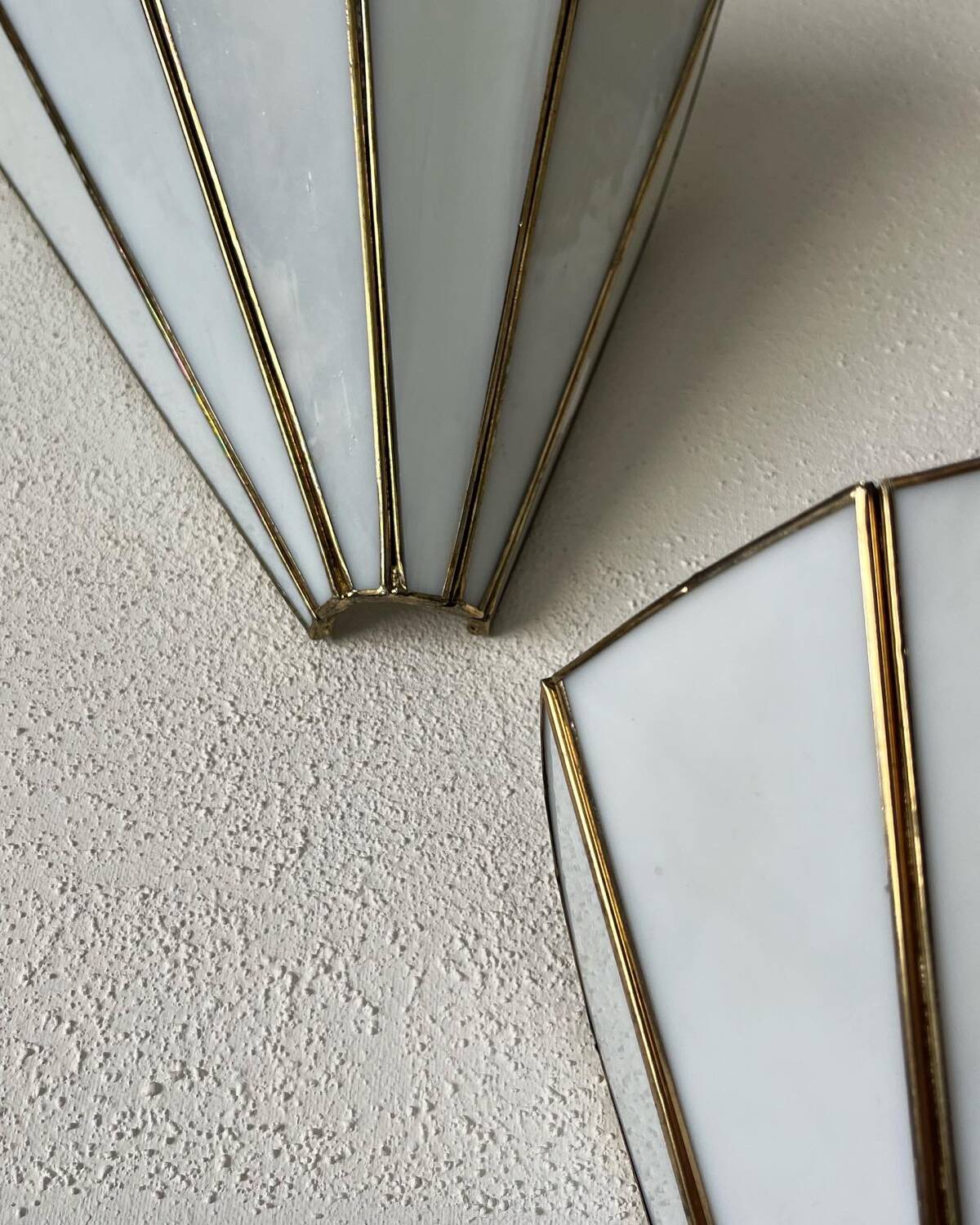 Pair of vintage mother-of-pearl sconces