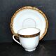 Boyer limoges porcelain coffee cup with golden frieze decor