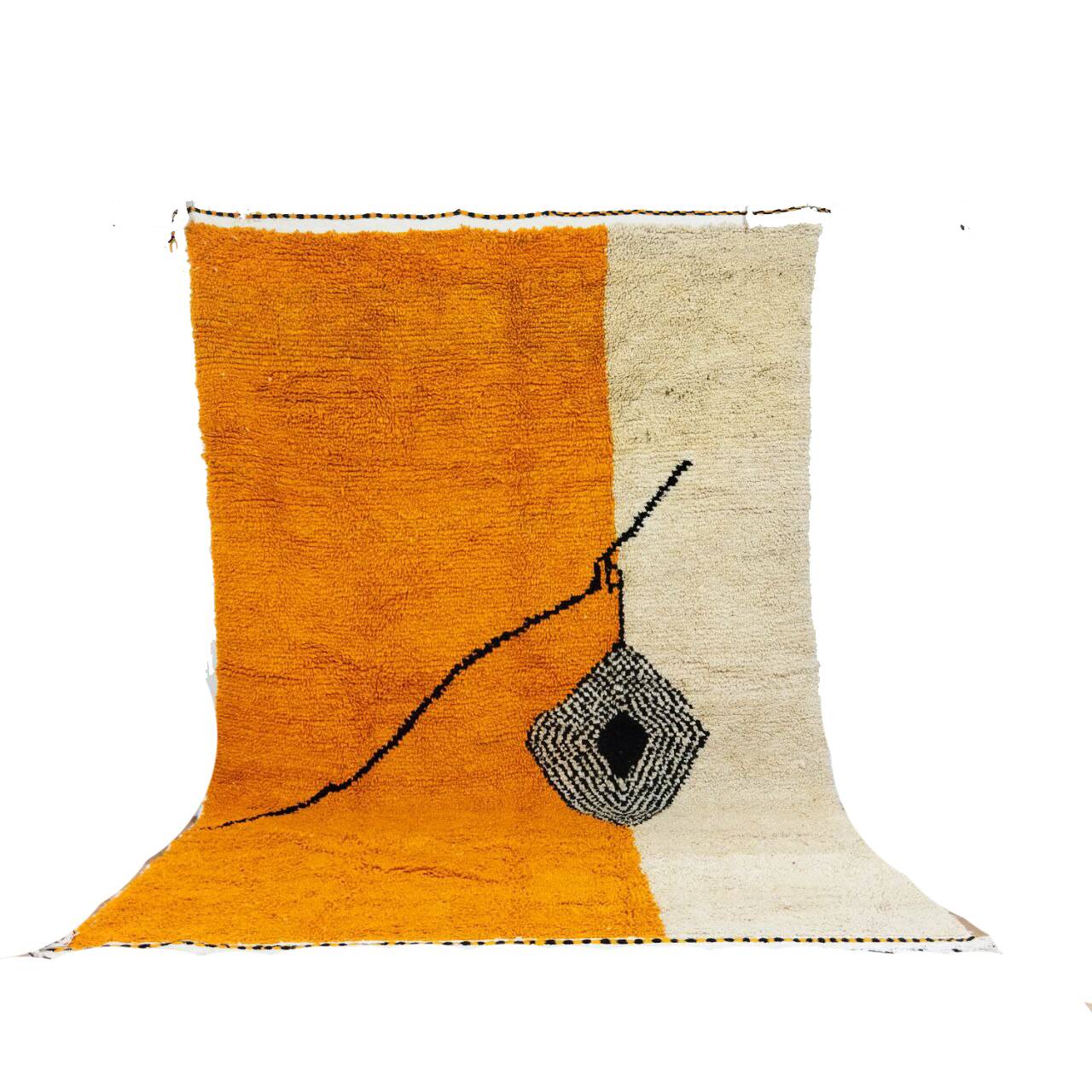 Handmade wool Berber rug 275 X 182 CM