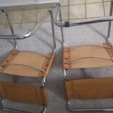 Chairs b33 leather patinated Marcel Breuer