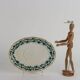 Antique oval ceramic plate by Richard, decorations, Italy, 19th century.