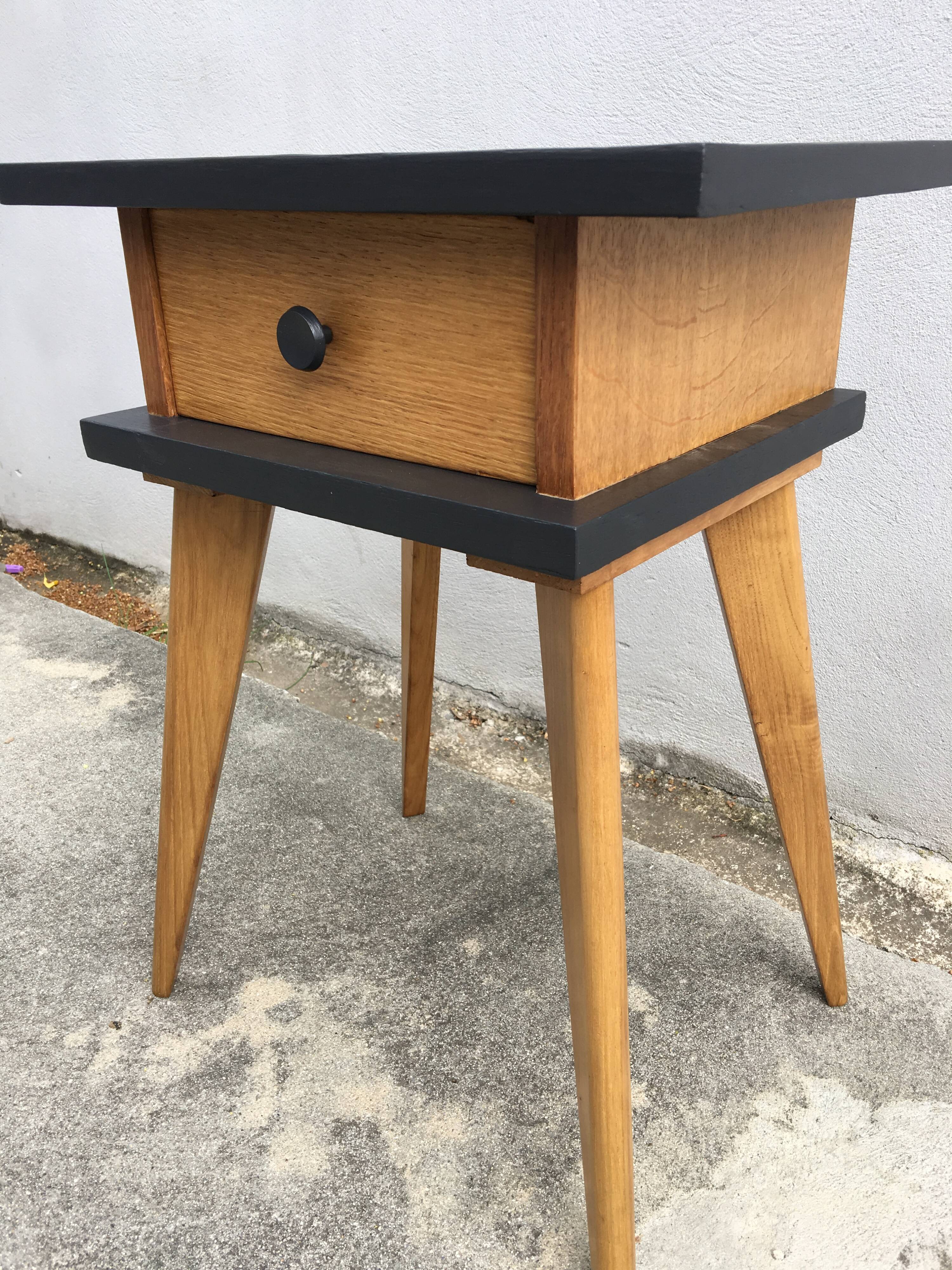 Vintage bedside feet compass restyled