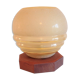Bedside lamp globe in beige granite glass art deco style