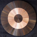 Coffee table in straw marquetry