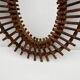 Mirror frame sun in oval rattan vintage drop shape 44x62cm