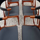 Lot de 6 fauteuils Johannes Andersen