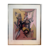 Tableau Abstraction Carlo MARANGIO (né en 1936)