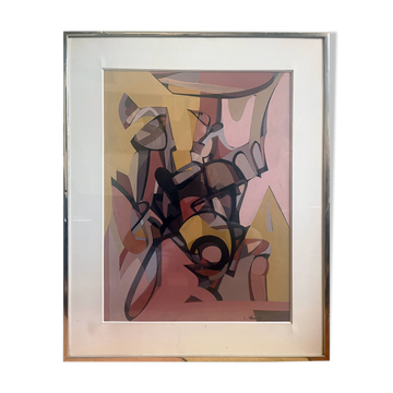 Abstraction Painting Carlo MARANGIO (born in 1936)