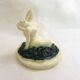 Mid-century Bathing Woman sculpture, ceramic piece.