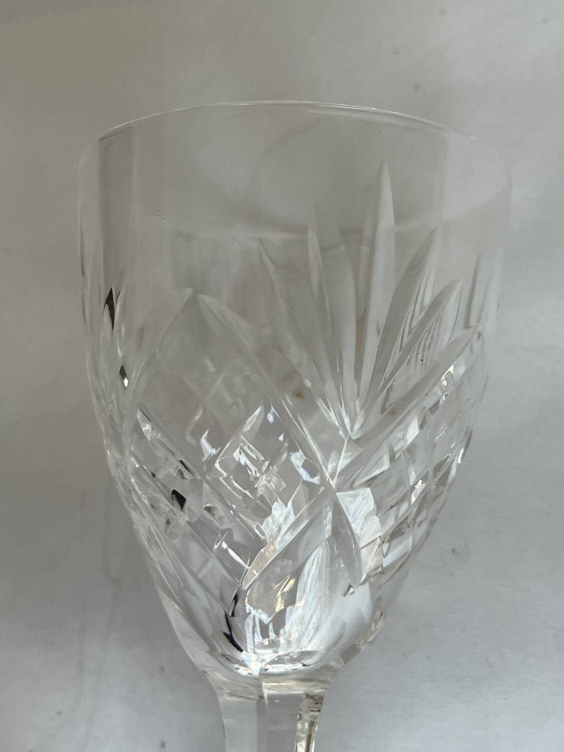 6 Saint Louis crystal red wine glasses