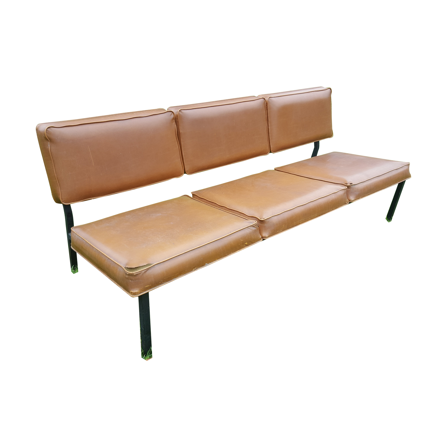 banquette 3 places vintage années 50 de marque Métalor