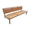3-seater vintage bench from the 50's, brand Métalor