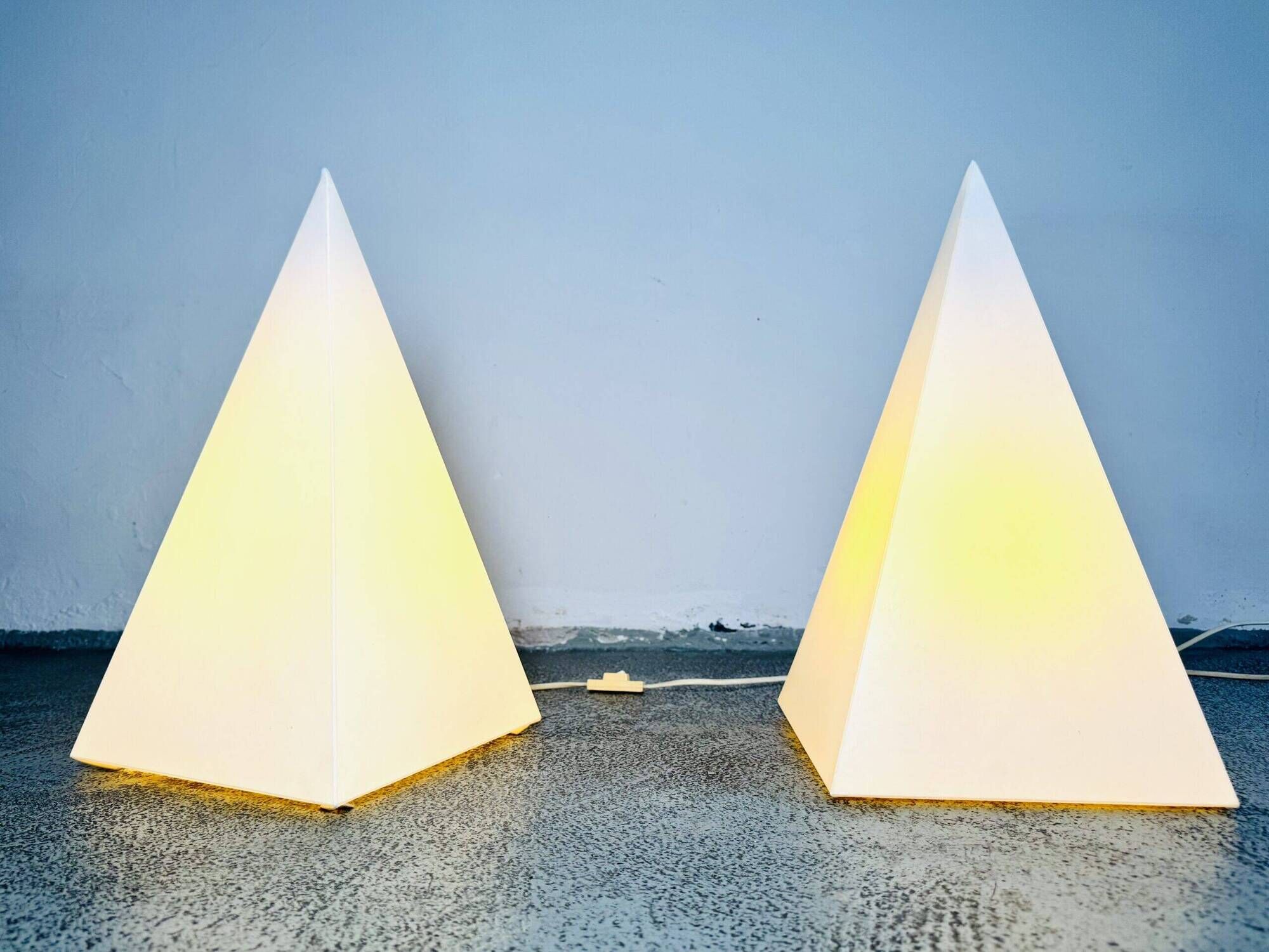 Pyramid Floor & Table Lamp By Harco Loor For Harco Loor Design, The Netherlands 1980S
