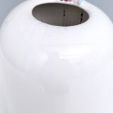 White Ceramic Vase with Hand Painted Details by Ambrogio Pozzi,
