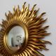 1950s witch's eye mirror in gold leaf "made in France"