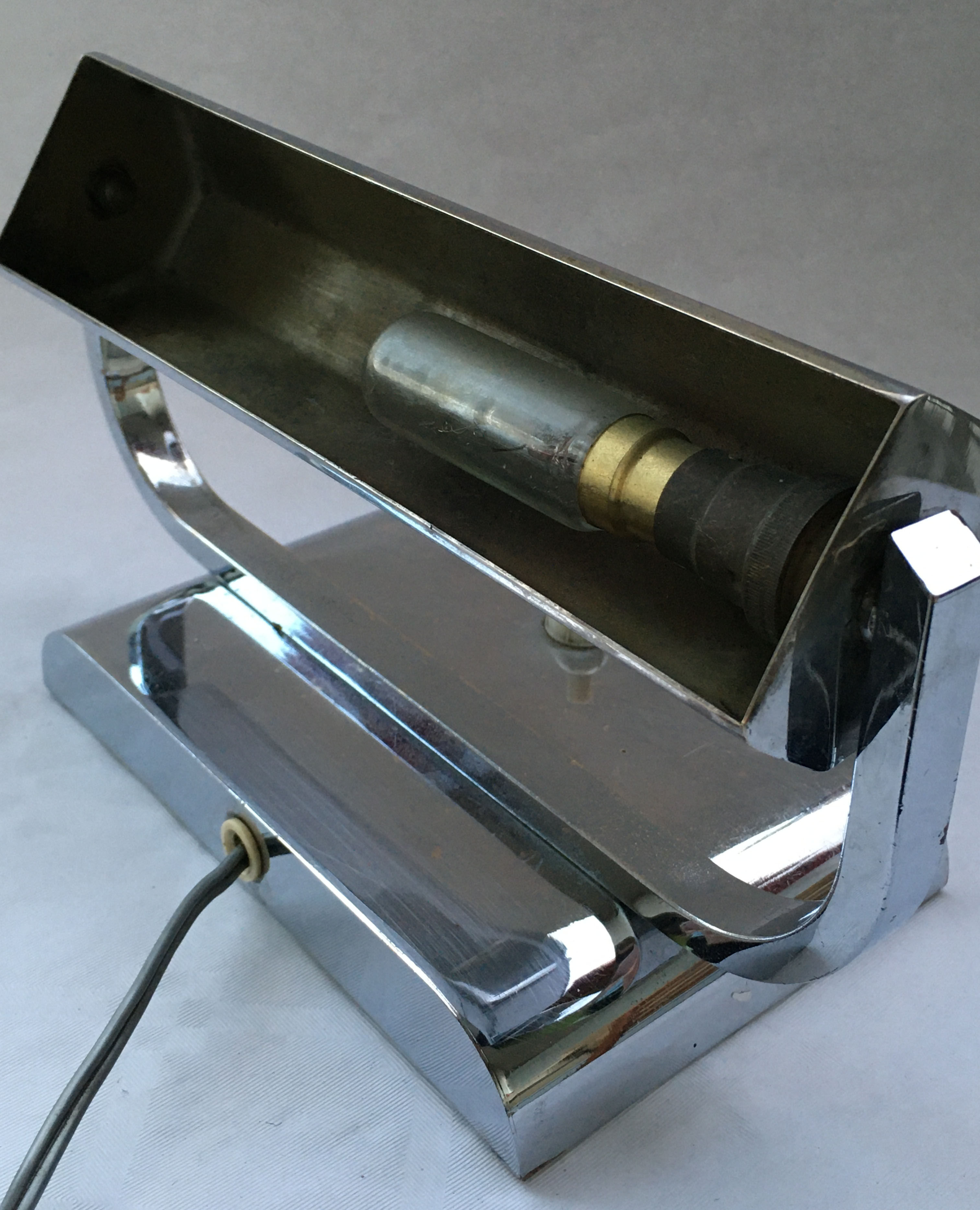 Chrome metal desk lamp 1930/40