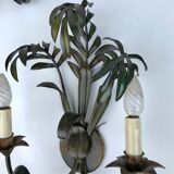 Pair of vintage palm leaf appliques