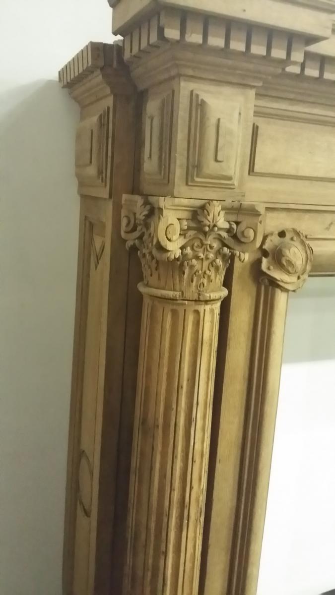 Architectural wood fireplace