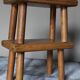 Pair of vintage oak footrests