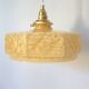 Vintage Art Deco yellow Clichy glass pendant light