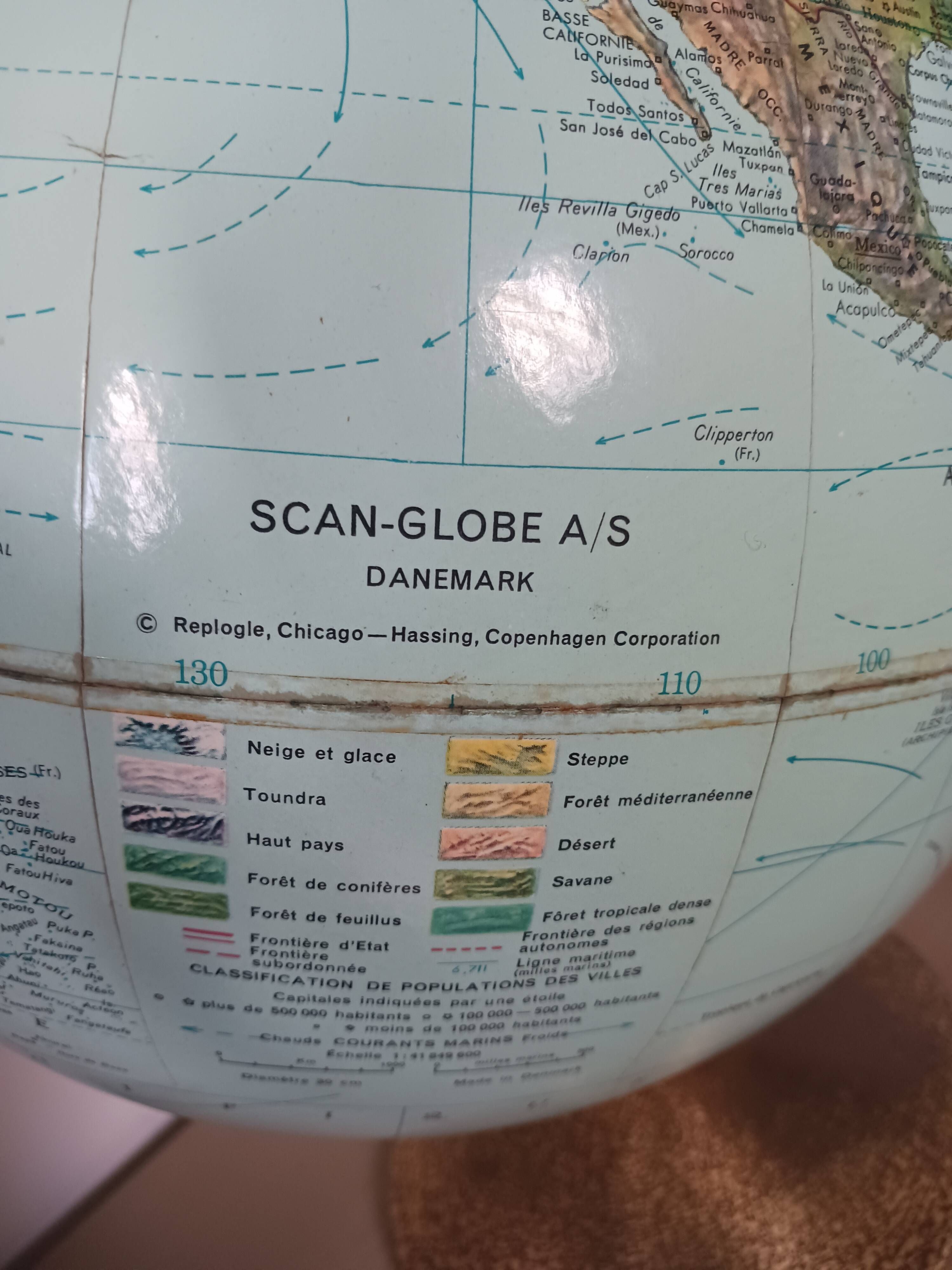 World globe, 1960s/70s.