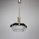 1970s Czechoslovak Kamenický Šenov Cut Glass and Chrome Pendant Light