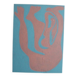 Minimalist figurative painting on stretched canvas by bODASCA