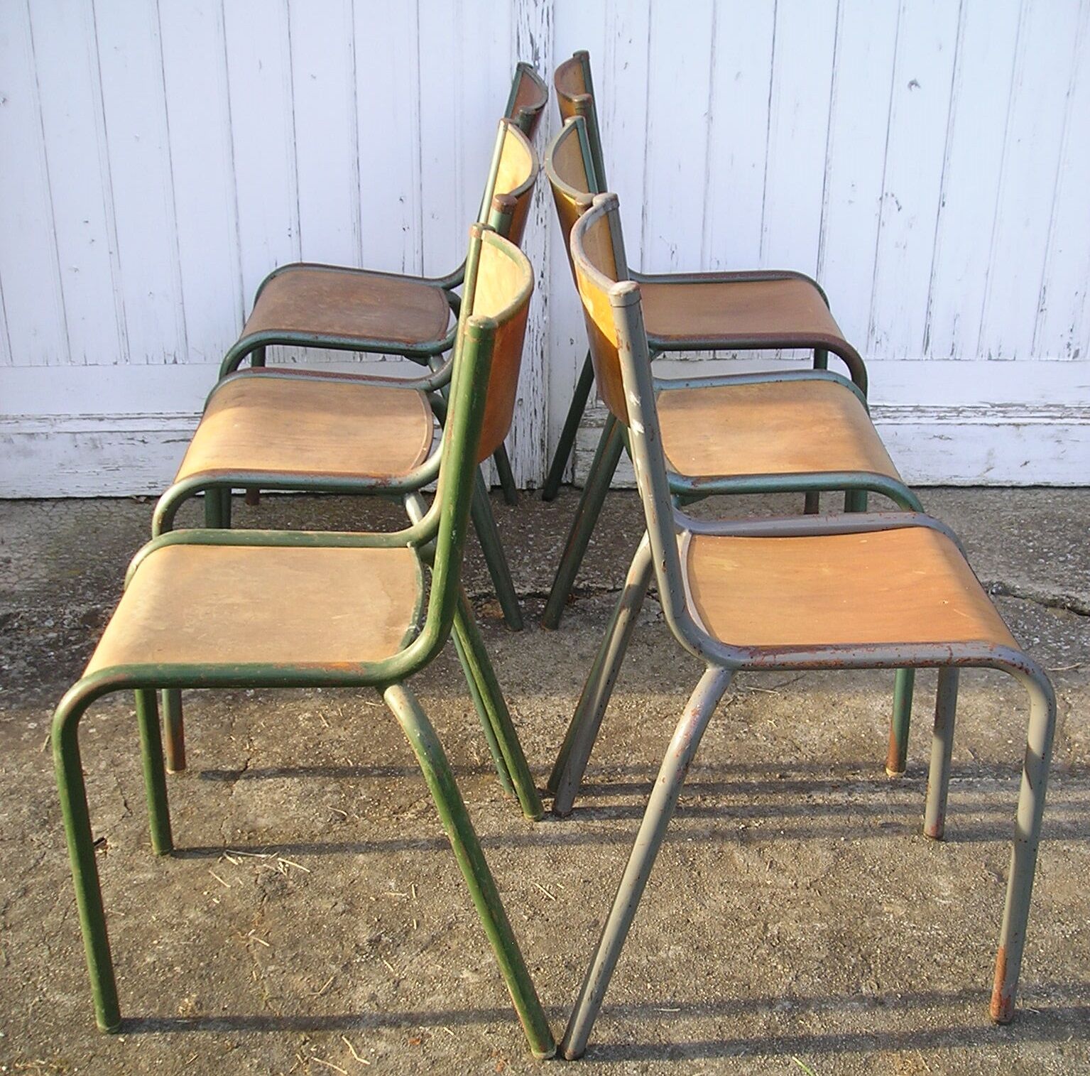 Set of 6 Mullca school chairs