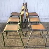 Set of 6 Mullca school chairs