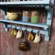 Vintage Wall Mounted Plate Rack - Rustic Plate Holder