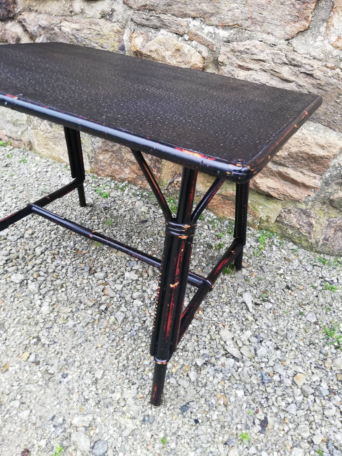 Children's rattan desk, coffee table