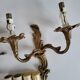 Antique Pair of Louis XV Style Gilt Metal Wall Sconces - 2 Lights