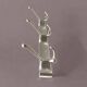 Vintage aluminum coat rack with three hooks