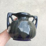 Sandstone vase enamelled art studio Jack Labrec