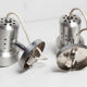 Pair of modernist wall lights in aluminum 1970