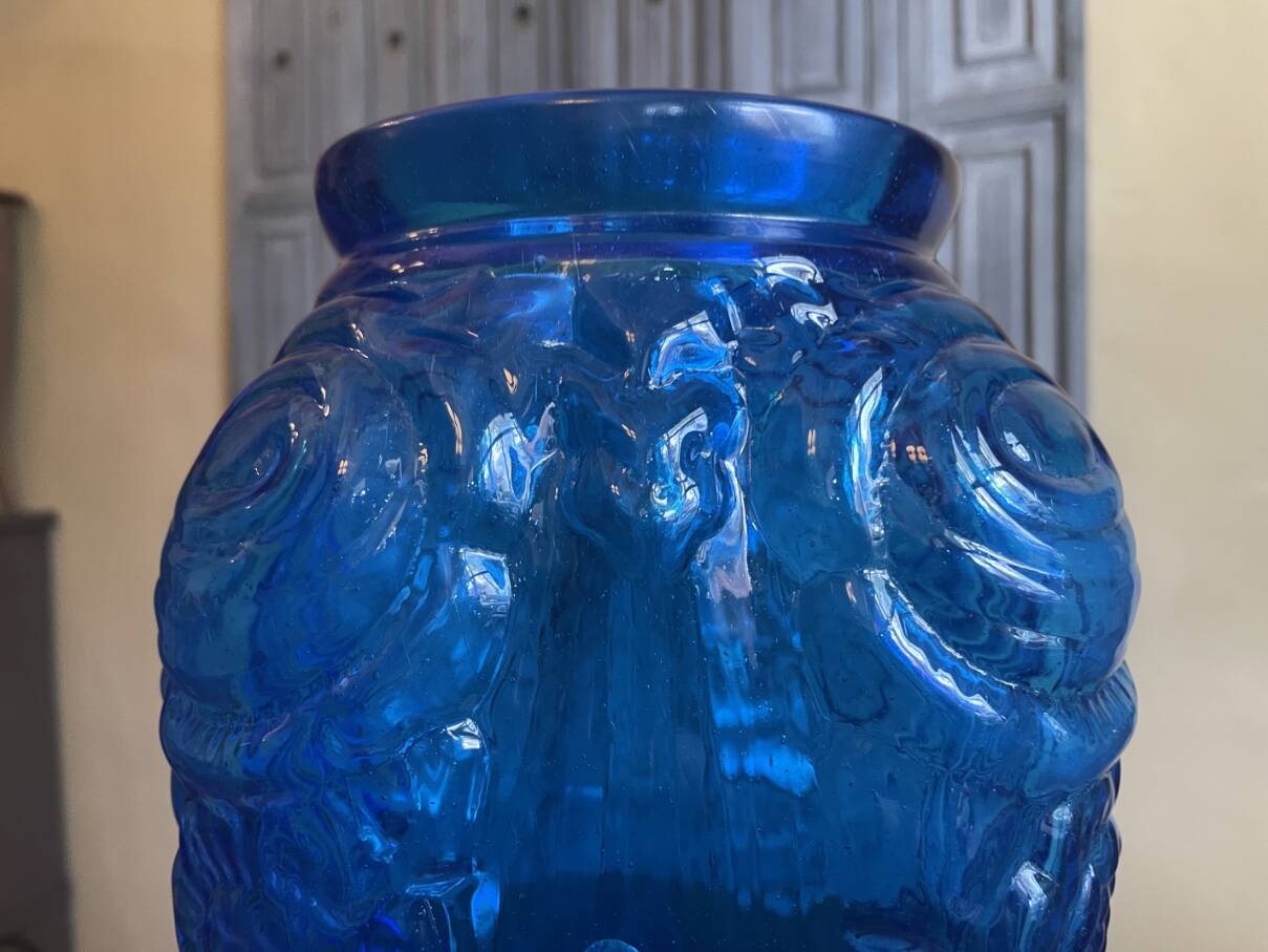 Vaas art deco 1930 Kobalt Blauw Frans