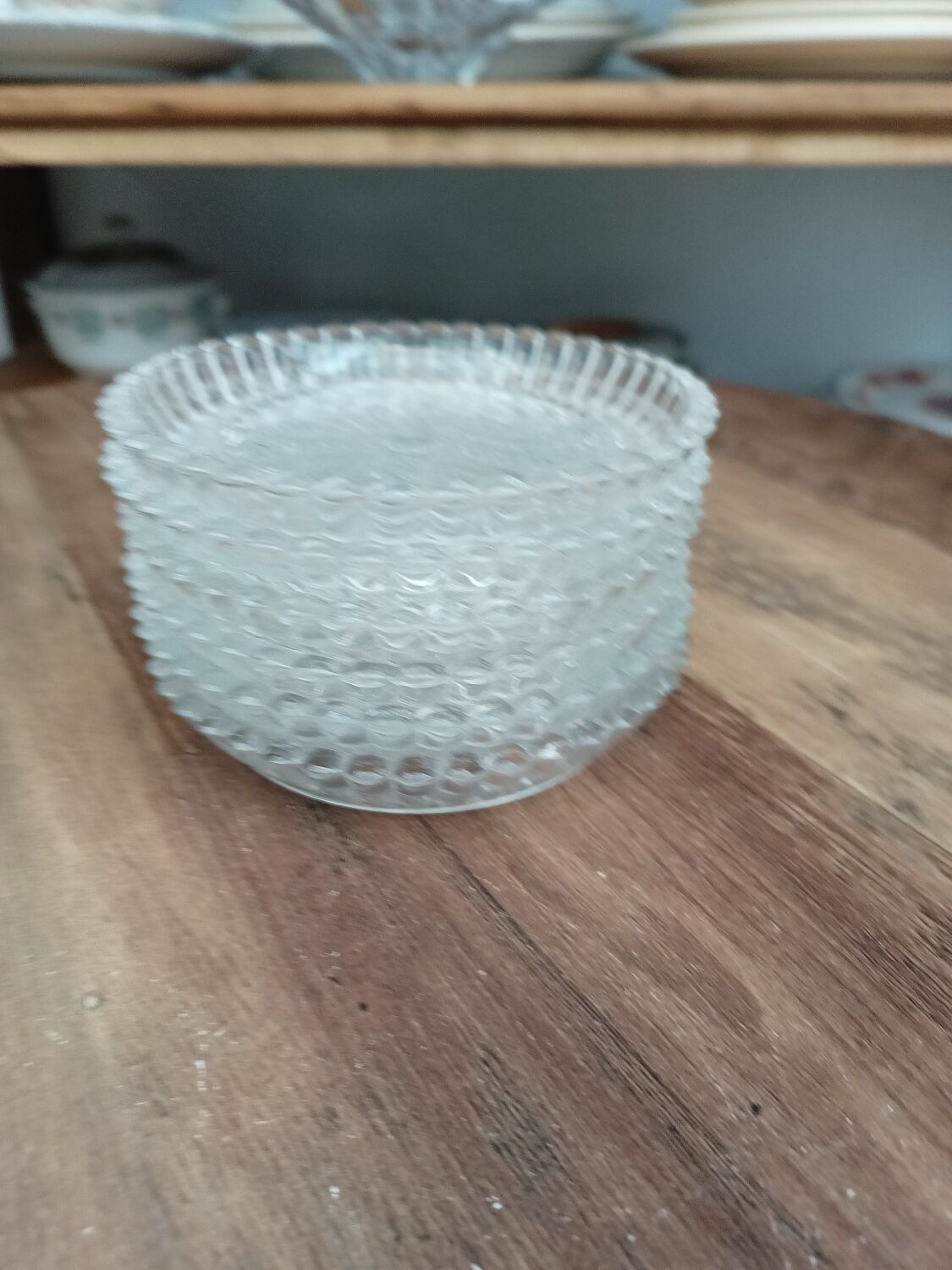 Set of six vontahe glass bottle rest