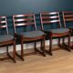 Retro teak 1960s portwood extending dining table & four chairs